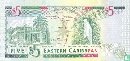 Est. Caraïbes 5 Dollars M (Monserrat) - Image 2