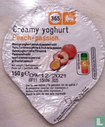 Delhaize 365.yaourt  peach-passion.150g