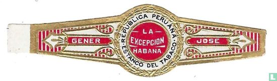 La Excepcion Habana Republica Peruana Estanco Del Tabaco - José - Gener - Afbeelding 1