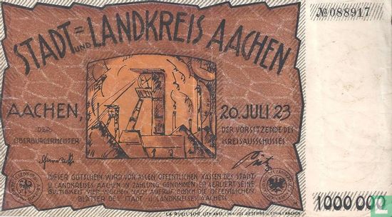 Aachen 1 Miljoen Mark 1923 - Afbeelding 2