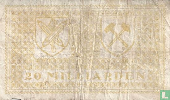 Aachen 20 Miljard Mark 1923 - Afbeelding 2