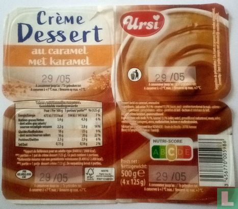  Ursi crème dessert au caramel.125g - Image 2