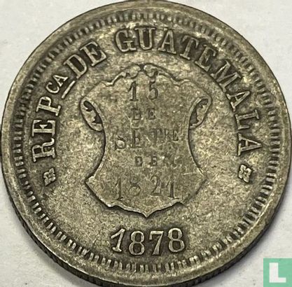 Guatemala 1 real 1878 (type 2) - Image 1
