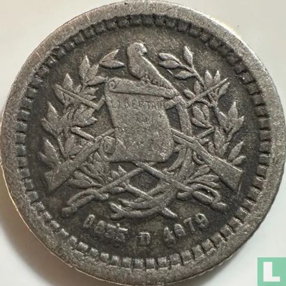 Guatemala ½ real 1879 (type 2) - Image 1