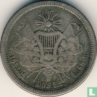 Guatemala 2 reales 1866 - Image 1