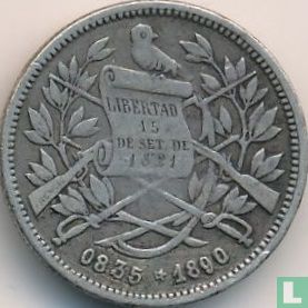 Guatemala 1 real 1890 - Image 1