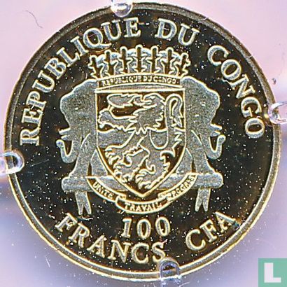 Congo-Brazzaville 100 francs 2023 (PROOF) "550th anniversary Birth of Nicolaus Copernicus" - Image 2