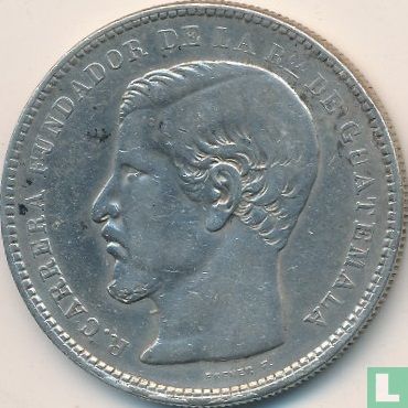 Guatemala 1 peso 1866 - Image 2