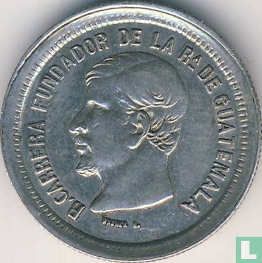 Guatemala 1 real 1867 - Image 2
