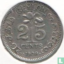 Ceylan 25 cents 1909 - Image 1
