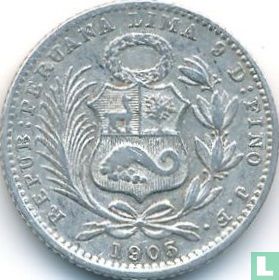 Pérou 1 dinero 1905 - Image 1
