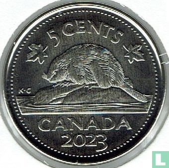 Canada 5 cents 2023 (type 2) - Image 1