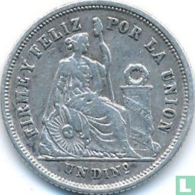Pérou 1 dinero 1865 - Image 2