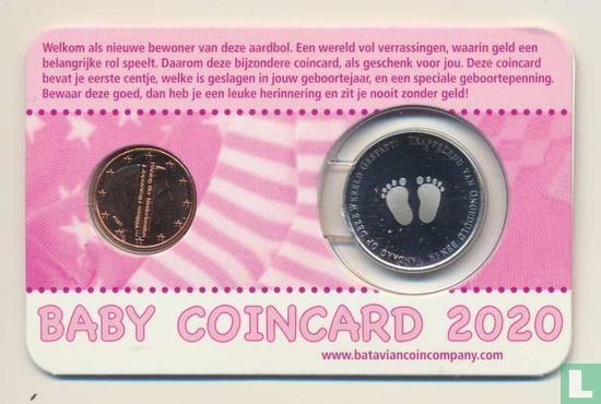 Niederlande 1 Cent 2020 (Coincard - Mädchen) "Baby's eerste centje" - Bild 2