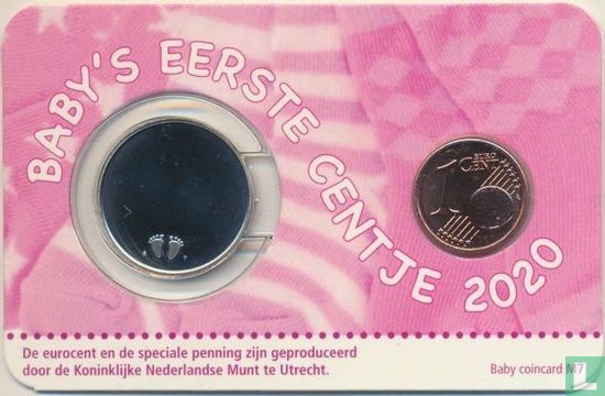 Niederlande 1 Cent 2020 (Coincard - Mädchen) "Baby's eerste centje" - Bild 1