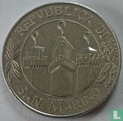 San Marino 10 lire 2001 "1700 years Foundation of San Marino" - Image 2