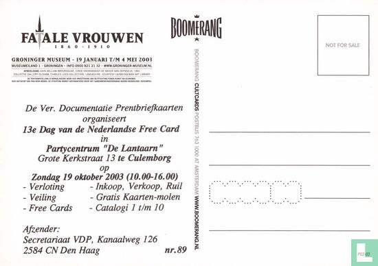 VDP 0089 / C000571a - 13e Dag van de Nederlandse Free Card - Afbeelding 2