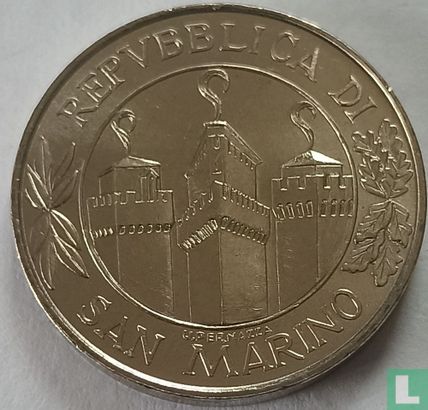 San Marino 50 lire 2001 "1700 years Foundation of San Marino" - Afbeelding 2