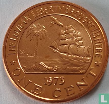 Liberia 1 cent 1973 (PROOF) - Image 1