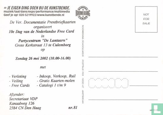 VDP 0081 / S001225a - Uitnodiging Dag van de Nederlandse Free Card - Afbeelding 2