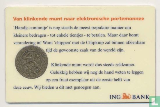 Netherlands 1 cent 1943 (coincard) - Image 2