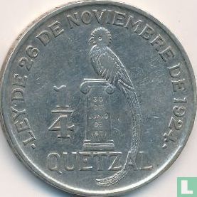 Guatemala ¼ quetzal 1929 - Image 2