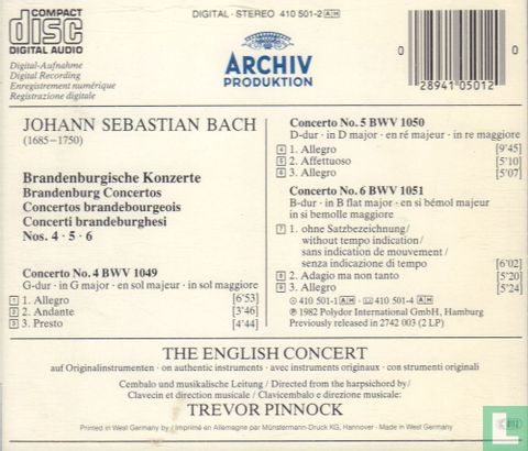 J.S.Bach Brandenburgische Konzerte 4-5-6 - Bild 2