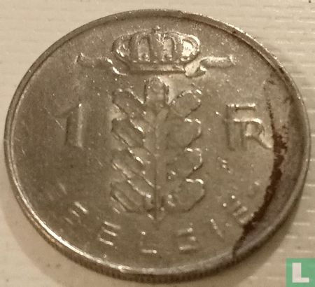 België 1 franc 1967 (NLD - misslag) - Afbeelding 2