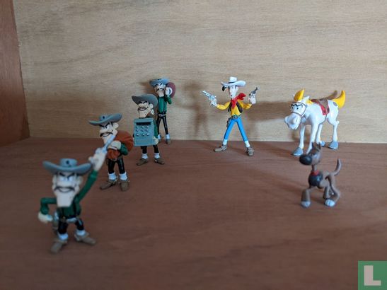 Lucky Luke + 6 other figures from the series