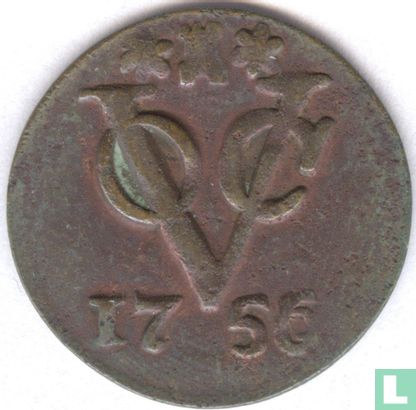 VOC 1 duit 1756/5 (Zeeland) - Afbeelding 1
