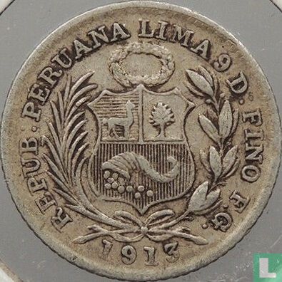 Peru ½ dinero 1913 - Afbeelding 1
