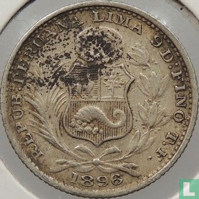 Pérou 1 dinero 1896 (TF) - Image 1