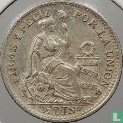 Pérou ½ dinero 1908 - Image 2