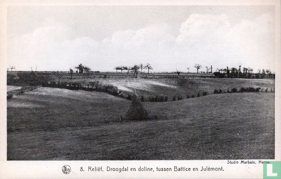 Reliëf. Droogdal en doline, tussen Battice en Julémont. - Afbeelding 1