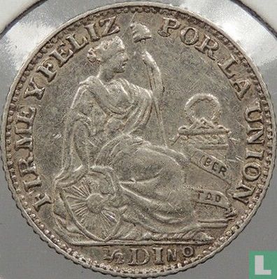 Pérou ½ dinero 1896 (F) - Image 2