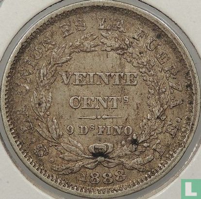 Bolivia 20 centavos 1888 - Afbeelding 1