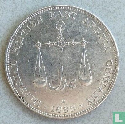 Mombassa 1 rupee 1888 - Afbeelding 1