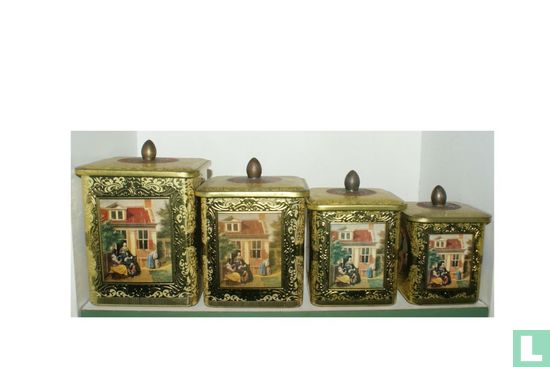 Set vierkante trommels met afbeelding schilderijen van Hollandse meesters - Image 3