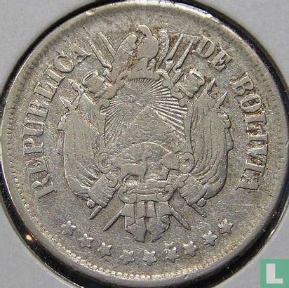 Bolivia 20 centavos 1872 (type 1) - Image 2