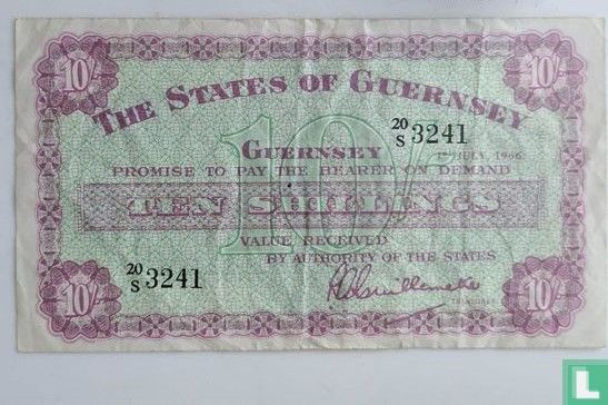 States of Guernsey 10 Shillings 1966 - Afbeelding 1