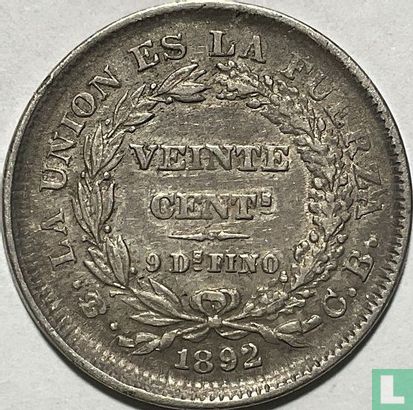 Bolivia 20 centavos 1892 - Afbeelding 1