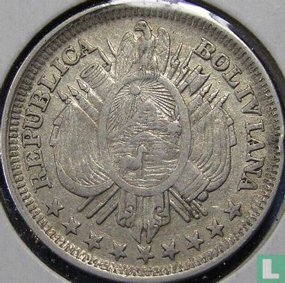 Bolivia 20 centavos 1885 (type 2) - Image 2
