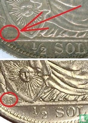 Peru ½ sol 1916 (with JR) - Image 3