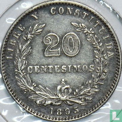 Uruguay 20 centésimos 1893 - Image 1