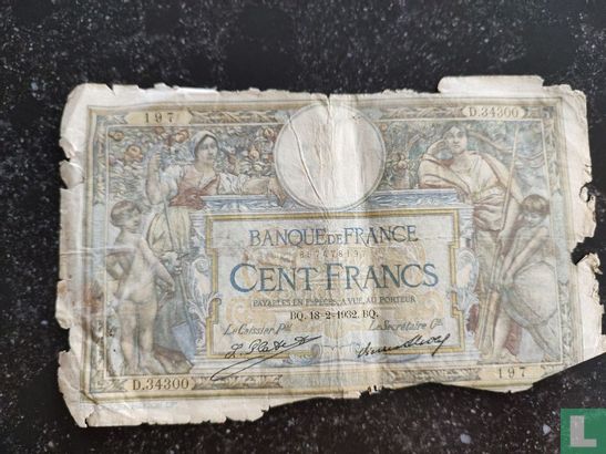 Frankreich 100 Franken - Bild 1