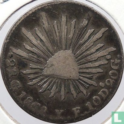 Mexico 2 real 1868 (Go YF) - Afbeelding 1