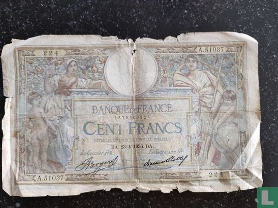Frankreich 100 Franken - Bild 1