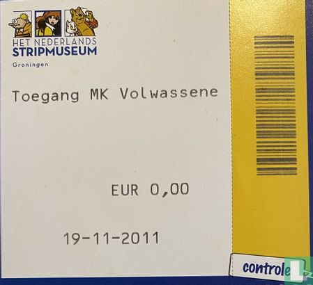 Toegangskaarten Nederlands Stripmuseum 2011 - Afbeelding 1