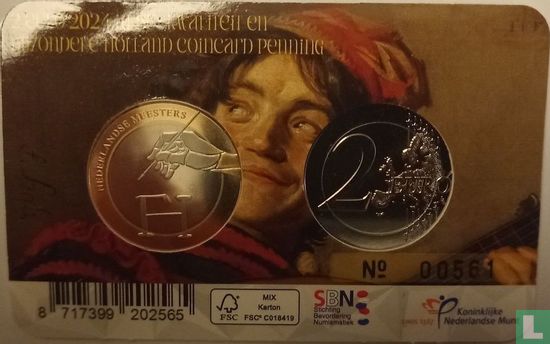 Pays-Bas 2 euro 2024 (coincard - avec médaille bicolore) "Frans Hals" - Image 2