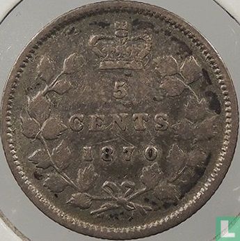 Canada 5 cents 1870 (type 2) - Image 1